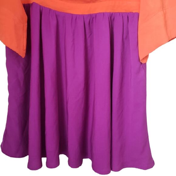 2 For $5 Sale Karlie Open Back Orange & Purple Dress  Size M - Picture 5 of 10